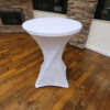 white spandex tablecloth