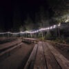 string lights and poles