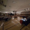 string lights in church cultural hall