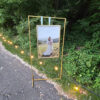 gold frame stand