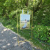 gold frame stand