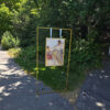gold frame stand
