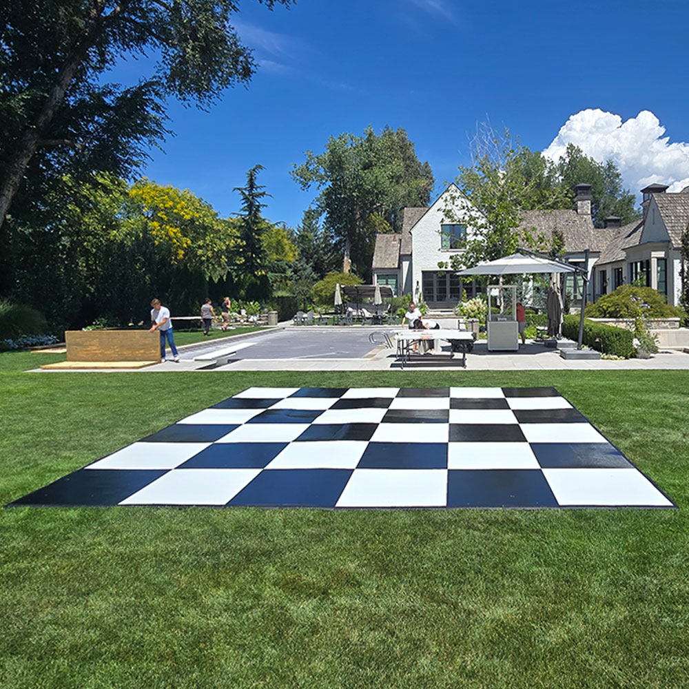 black and white dance floor