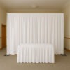 white backdrop pipe and drape