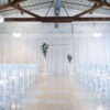 White drapes with chairs