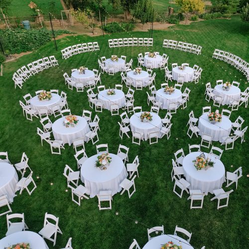 aerial tables and chairs